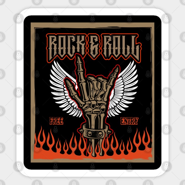 Rock & Roll Vintage Sticker by nowbix